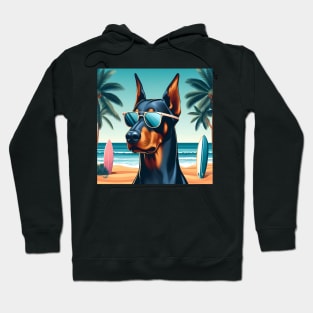 Funny Doberman with Sunglasses Hoodie